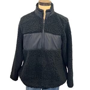 Original WEATHERPROOF Vintage Black Fleece Pullover 1/4 zip Jacket size XL
